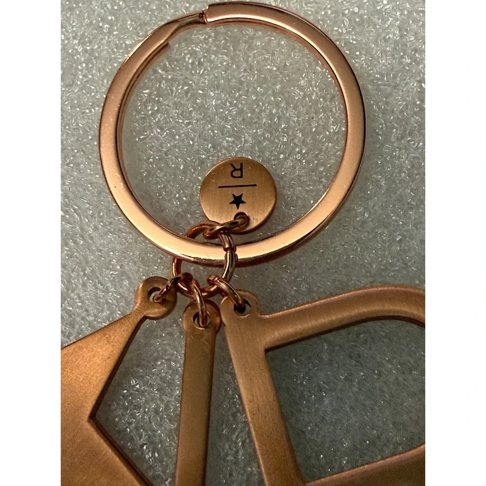 Starbucks Reserve Keychain Rose Gold Star R Logo Roastery Minimalist Bag Charm